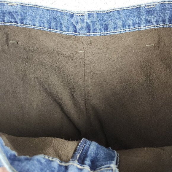 Wrangler Fleece Lined Carpenter Jeans Men's 36x32 Relaxed Blue Denim Workwear - Picture 11 of 14